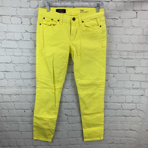J Crew Yellow Toothpick Ankle Skinny Jeans 👖 - Picture 2 of 5